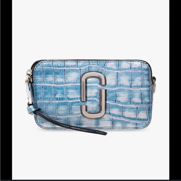 Marc Jacobs Blue Croc-Embossed Crossbody Bag - Picture 14 of 16